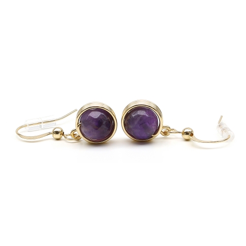 Dangle earrings by Ichiban - Busted Gemstone Amethyst
