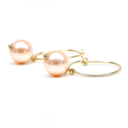 Earrings by Ichiban - Circle Peach