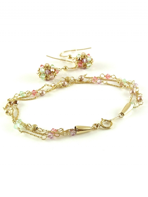 Set bracelet and earrings by Ichiban - Spring Mood