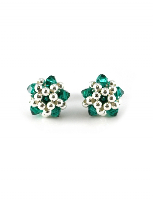 Stud earrings by Ichiban - Charm Emerald 925 Silver